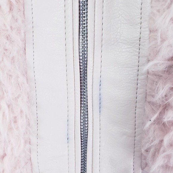 NWT Blank NYC Pink Curly Faux Shearling Jacket - Picture 11 of 11